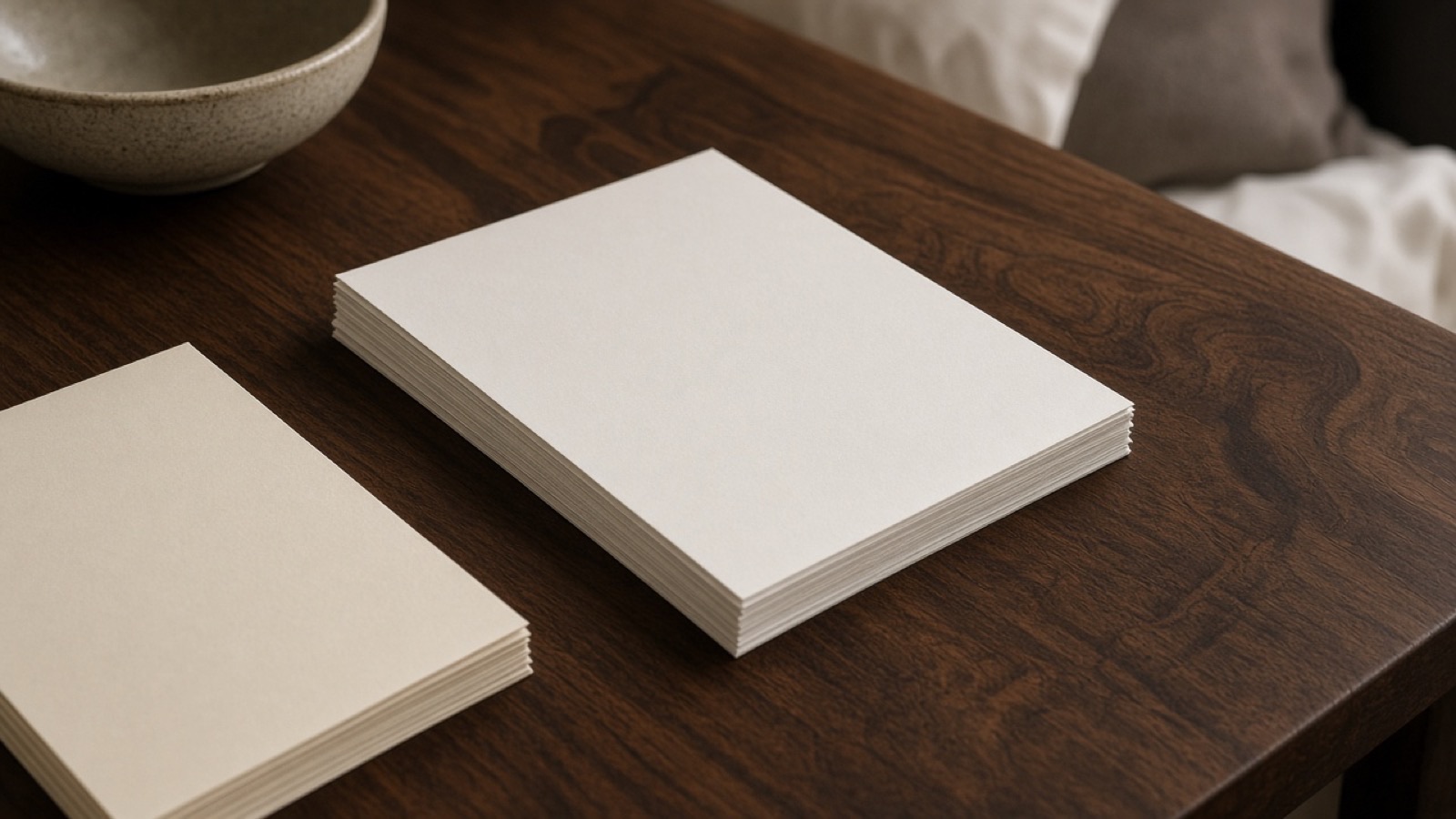 Legal documents styled as blank paper stacks